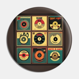 Vintage Vinyl Music Collection Merch Vol. 1 Pin