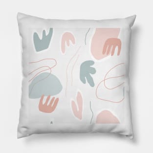 Topographic Pastel Pattern Pillow