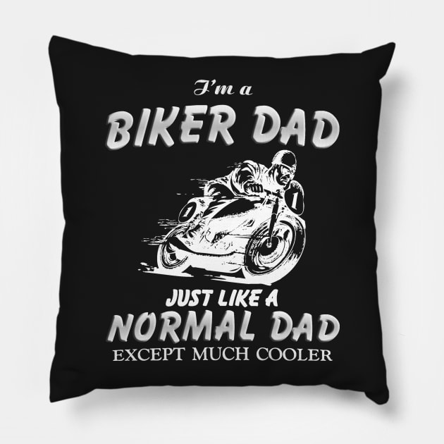 FAther (2) Biker DAD Pillow by HoangNgoc