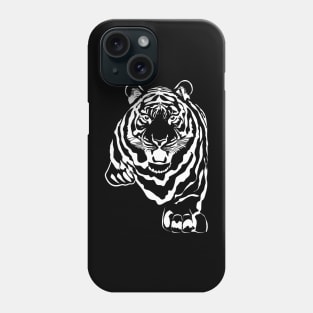 Tiger (white print) Phone Case