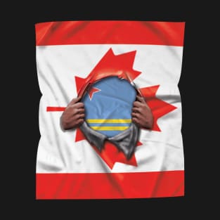 Aruba Flag Canadian Flag Ripped - Gift for Aruban From Aruba T-Shirt