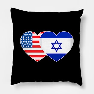 Israel And Usa Flag Twin He For Jewish Americans Israeli Pillow