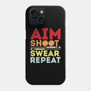 Aim Shoot Swear Repeat T shirt For Women Man Phone Case