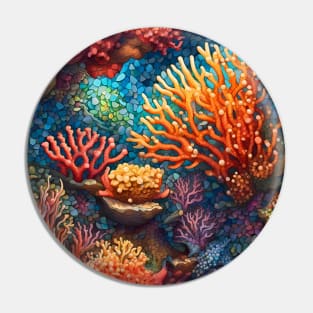 Mosaic Coral Reef Pin