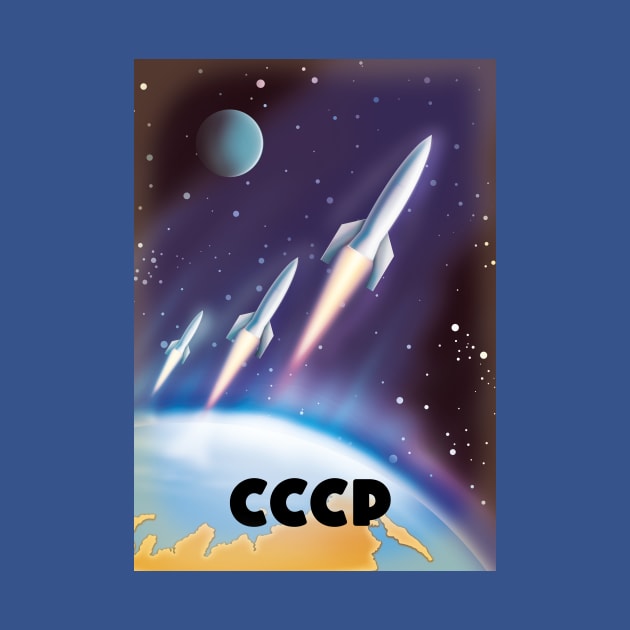 CCCP Soviet Russia Space Art by nickemporium1