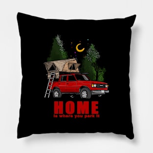 Red Land Cruiser - Home is where you park it Land Cruiser Pillow