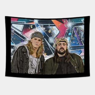 jay and silent bob pop art Tapestry