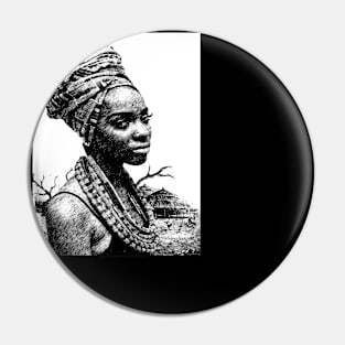 Young African woman Pin