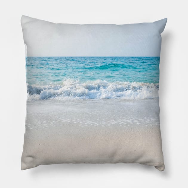 Turquoise Summer Beach Pillow by NewburyBoutique