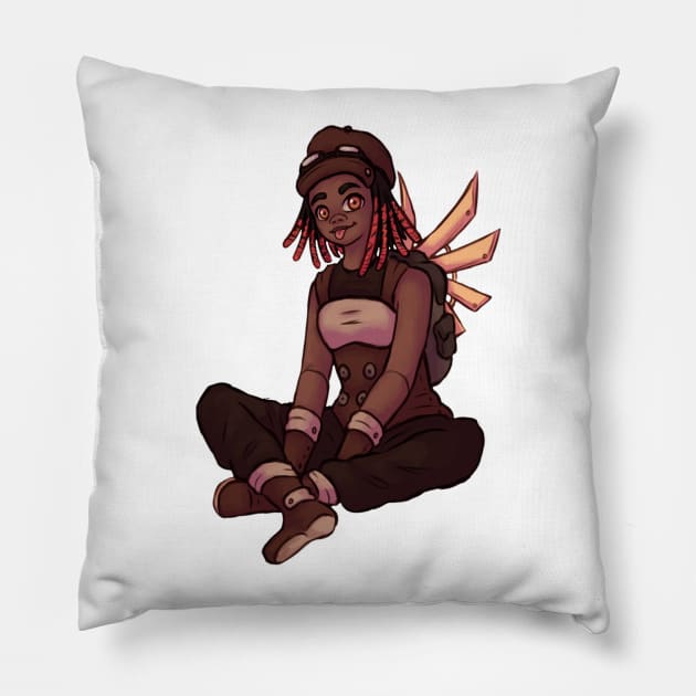 Steampunk Girl Pillow by MarcyRangel