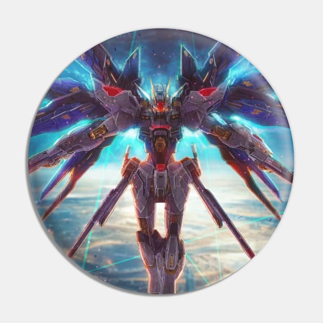 Strike Freedom Gundam Pin by AshnoAlice