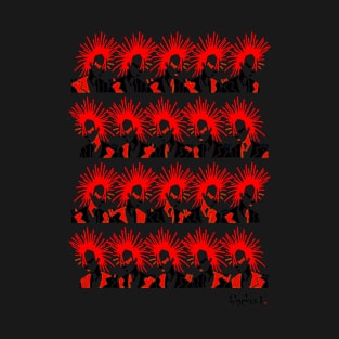 Punk Mob in Red by Blackout Design T-Shirt