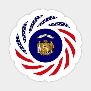 Wisconsin Murican Patriot Flag Series Magnet