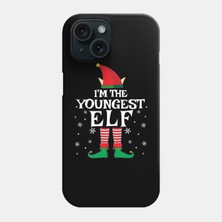 I'm The Youngest Elf Matching Family Christmas Pajama Shirt Phone Case