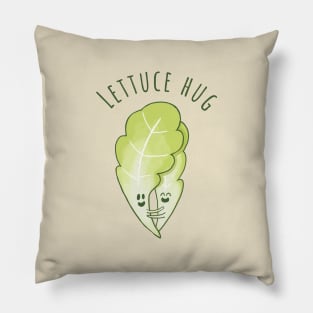 Lettuce Hug! Veggie funny T-shirt Pillow