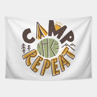 Camp Hike Repeat Tapestry
