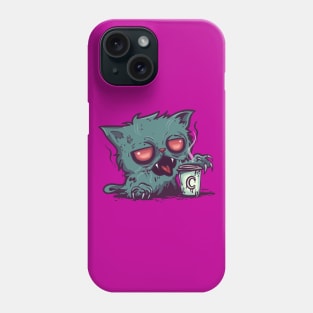 Zombie Coffee Cat Phone Case