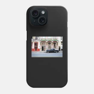 Black Car On The Malecon, Havana, Cuba Phone Case