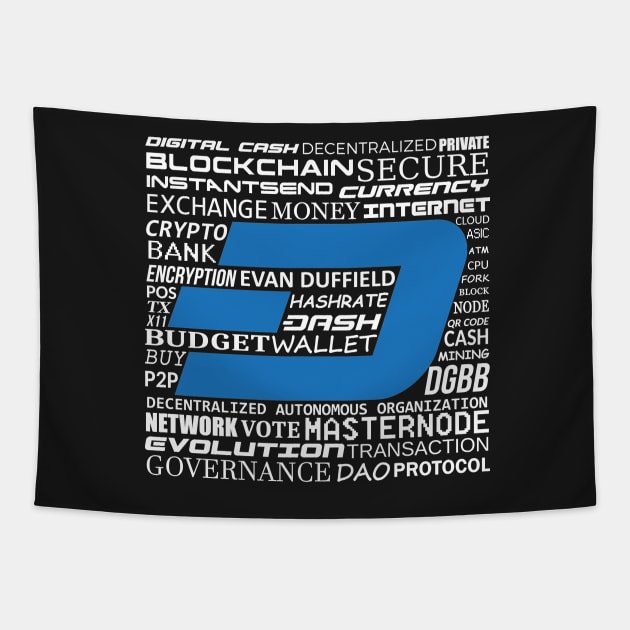 Dash Digital Cash Crypto Tapestry by dash