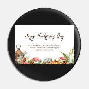 Happy Thanksgiving Card - 14 Pin