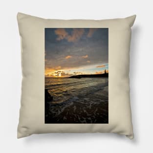 Cullercoats Bay daybreak Pillow