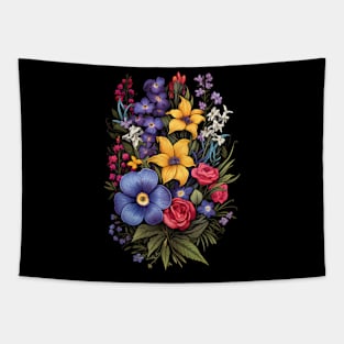Vintage Flowers Tapestry