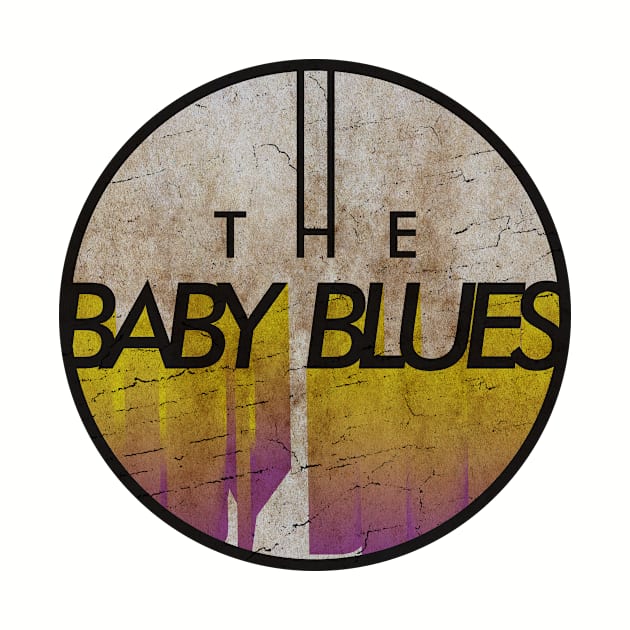 THE BABY BLUES - VINTAGE YELLOW CIRCLE by GLOBALARTWORD