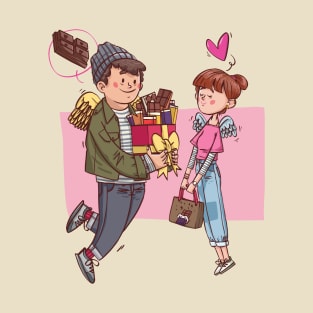 chocolate gift couple lover T-Shirt