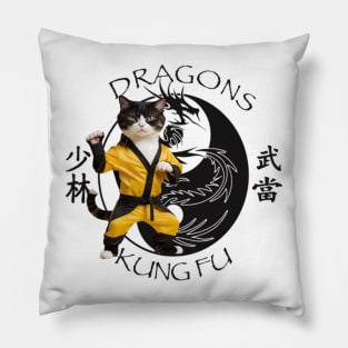 Dragon Kung Fu Cat Pillow