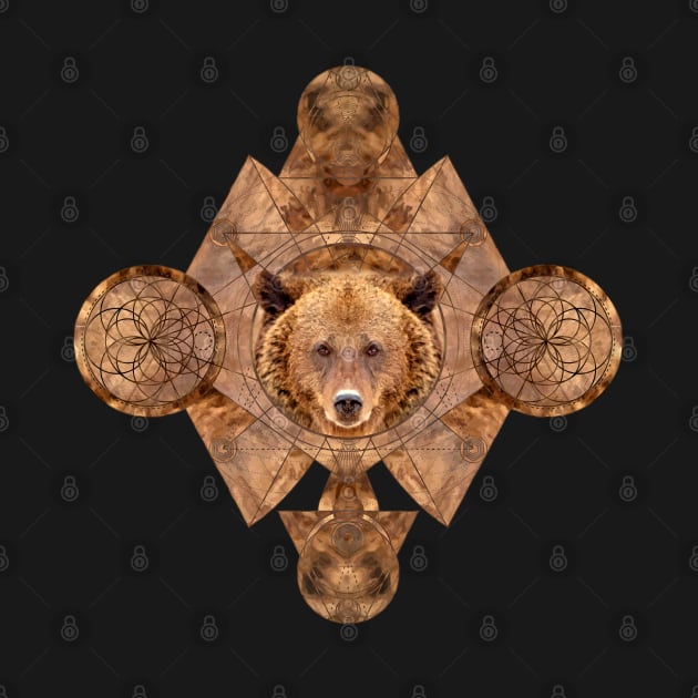 Bear in Sacred Geometry Ornament by Nartissima