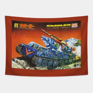 Vintage Japan Model Kit Box Art - Crawler Tank Tapestry