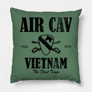 Air Cav Vietnam - The First Team (subdued) (distressed) Pillow