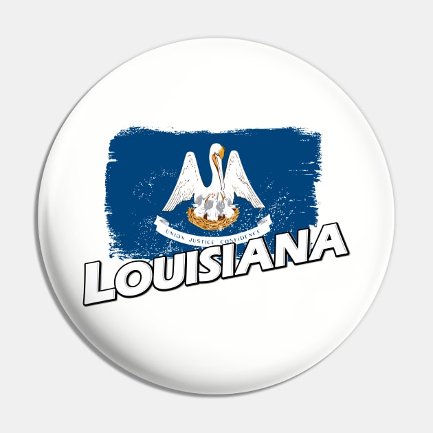 Louisiana flag Pin by PVVD