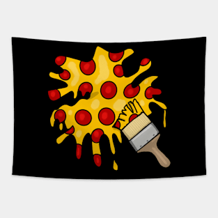 Pizza Paint Tapestry