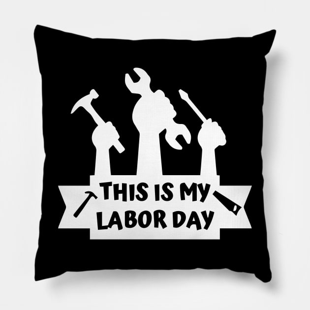 This Is My Labor Day Engineer Mechanic Pillow by ArchmalDesign