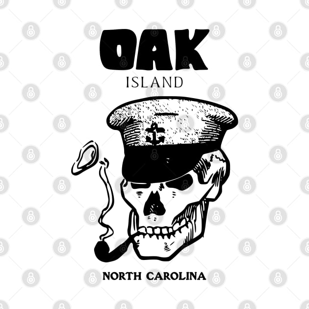 Oak Island, NC Skull Captain by Contentarama