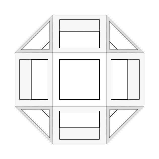 gmtrx lawal skeletal Rhombicuboctahedron by Seni Lawal