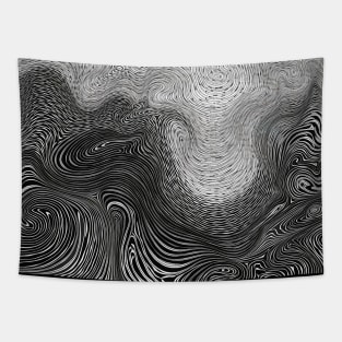 Black Line Tapestry