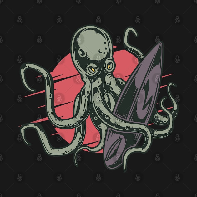 Retro japanese octopus by SpaceWiz95