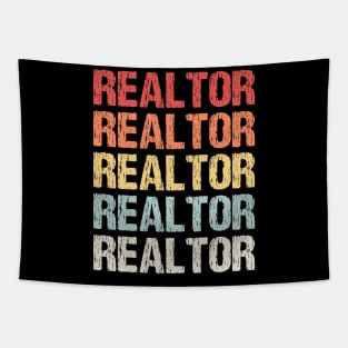 Realtor Vintage Fathers Day Gift Funny Retro Vintage Tapestry