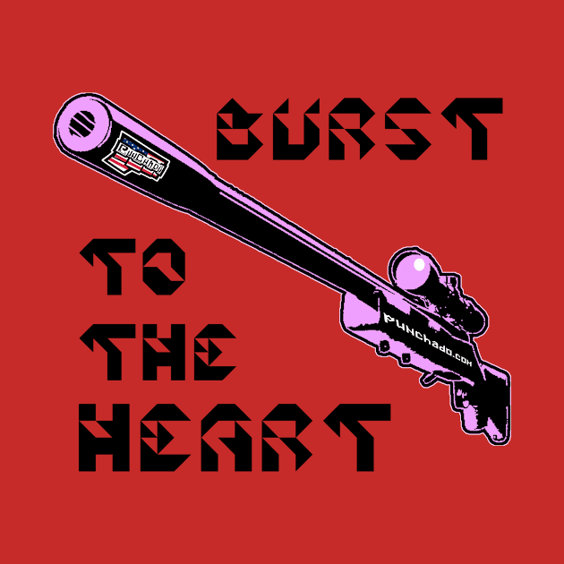 Burst To The Heart, v. Code Pink T-Shirt Blk Text by punchado