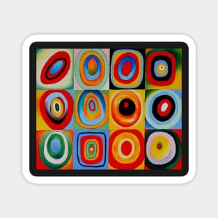 wassily kandinsky abstract lux art Magnet