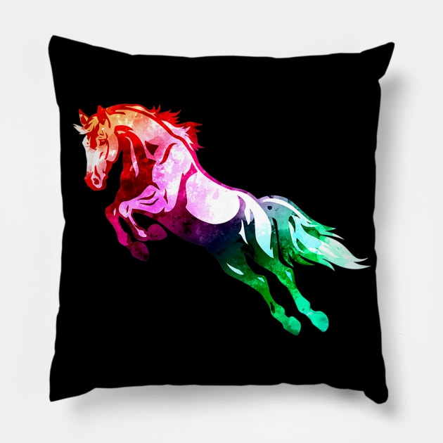 Funny Horse T-Shirts Pillow by fioruna25