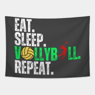 Eat Sleep Volleyball Repeat Funny Volleyball Players Boys Women Tapestry
