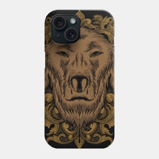 Golden Retriever Dog in Victorian Floral Phone Case