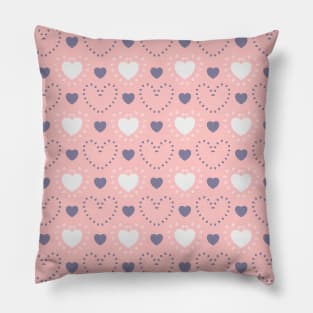 A seamless vector pattern of a heart. a textural vibe that is both contemporary and chic. A vibrant background dotted with heart symbols V.2 Pillow