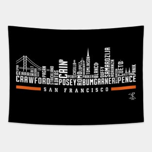 Buster Posey Skyline - Tapestry