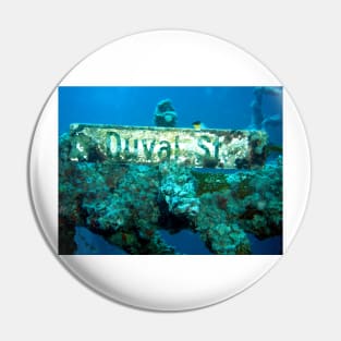 Duval Street Underwater Sign at Vandenberg Wreck Site Pin