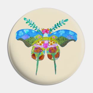 Poppies and Blue Sky Butterfly Karen Payton Art Pin