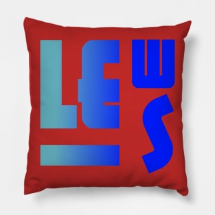 Lewis, name, typography Pillow